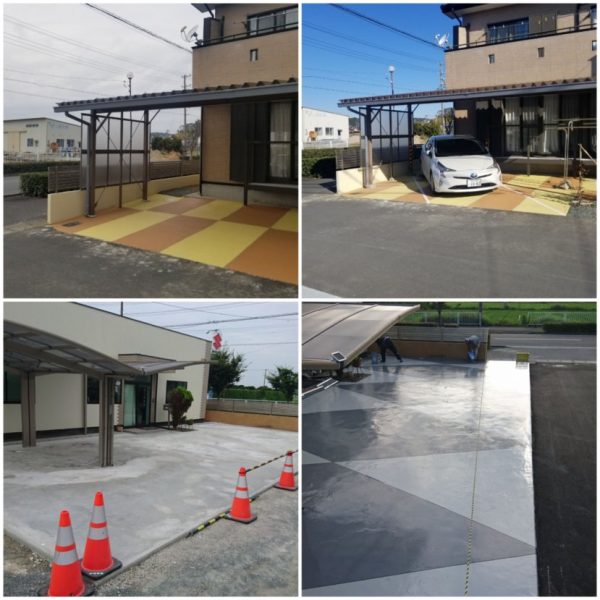 静岡県掛川市／駐車場土間塗装工事